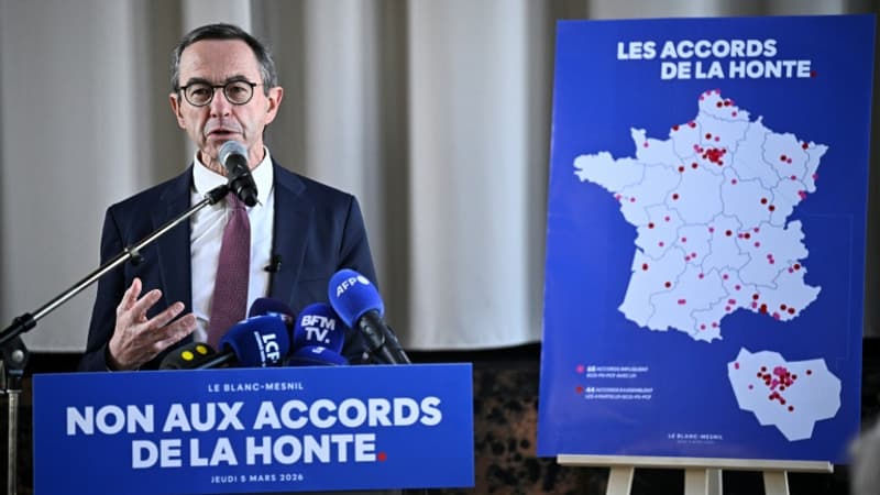 Élections municipales 2026: Bruno Retailleau dénonce 112 "accords de la honte" entre la gauche et LFI
