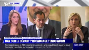 Nicolas Bay (RN) recadré par l'équipe de Marine Le Pen à Madrid