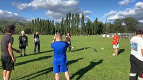 Un entraînement de rugby adapté à Digne-les-Bains en septembre 2024