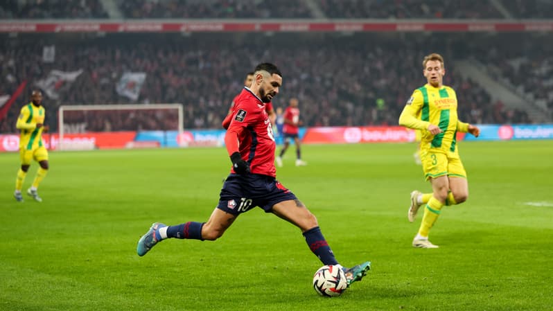Rémy Cabella lors du match de Ligue 1 entre Lille et Nantes, 4 janvier 2025