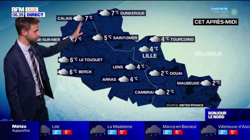 Météo Nord-Pas-de-Calais: encore beaucoup de nuages ce vendredi, 4°C à Lille