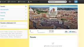 Capture d'écran du compte Twitter du Pape Benoît XVI (@Pontifex).