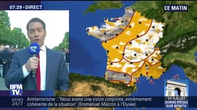 La météo pour ce vendredi 14 juillet 2017