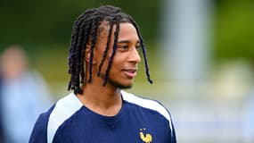 Michael Olise avec l'équipe de France, à Clairefontaine le 2 septembre 2024