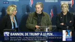 C'est l'ancien conseiller de Donald Trump ... Comment l'américain Steve Bannon soutient Marine Le Pen   