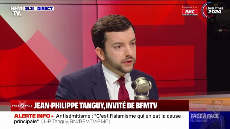 Propos antisémites et homophobes de candidats RN: Jean-Philippe Tanguy déclare qu'ils ont été 