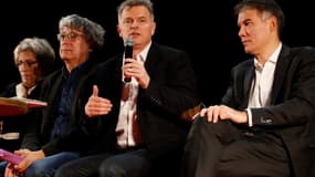 Eric Coquerel (LFI), Fabien Roussel (PCF) et Olivier Faure (PS) le 11 décembre 2019 à Saint-Denis