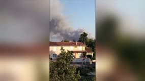 Un feu de végétation en Charente le 11 août 2025.