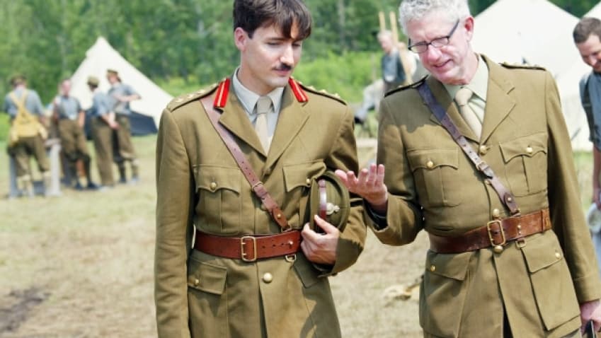 Justin Trudeau sur le tournage "The Great War" - Justin Trudeau sur le tournage "The Great War" -