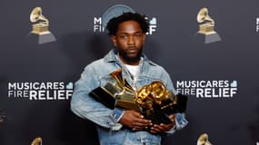 Le rappeur Kendrick Lamar lors des Grammy Awards, le 2 février 2025.