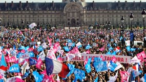 La Manifestation pour tous sur l'esplanade des Invalides à Paris le 21 avril 2013.