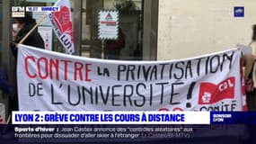 Lyon 2 : rassemblement contre les cours à distance