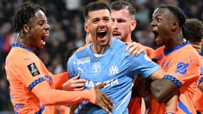 Geronimo Rulli après son penalty arrêté lors du match OL-OM (2-3, L1), le 22 septembre 2024