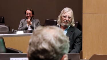 Didier Raoult et, en arrière-plan, Yanis Roussel, le 24 juin 2020