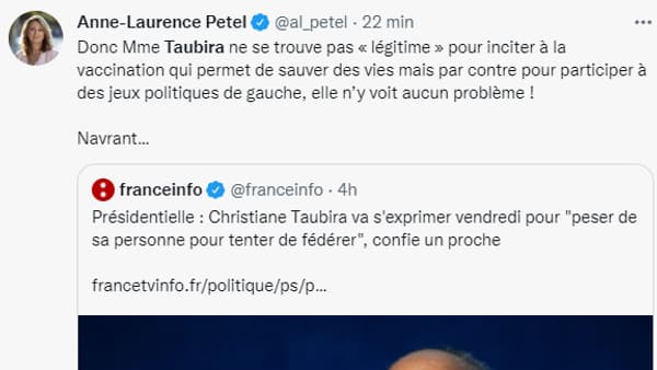 Capture écran Twitter le 17 décembre 2021.