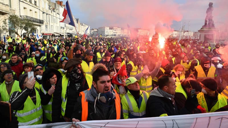 Manifestation de gilets jaunes à La Rochelle, le 5 janvier 2019