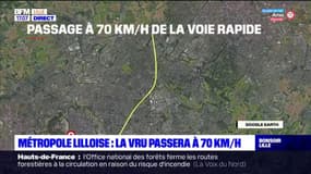Métropole Lilloise: une partie de la Voie Rapide Urbaine limitée à 70km/h dès le 1er septembre