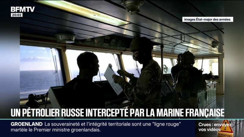 Emmanuel Macron annonce que la Marine française a arraisonné "un navire pétrolier en provenance de Russie"