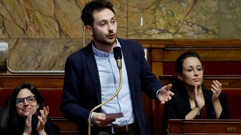 Damien Maudet à l'Assemblée nationale en février dernier