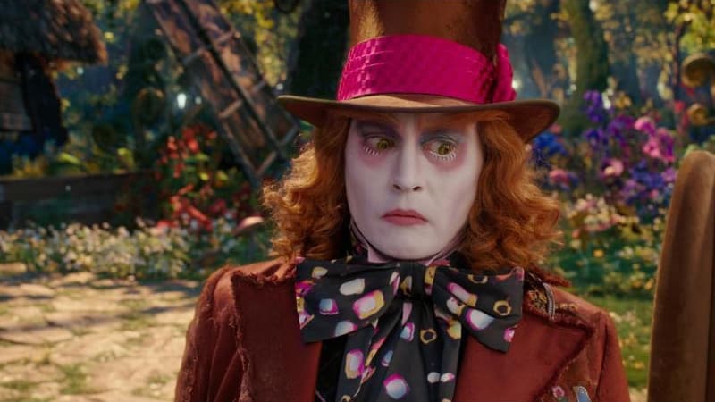 Johnny Depp dans "Alice de l'autre côté du miroir".