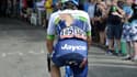 L'Australien Michael Matthews (Orica GreenEdge) après la chute collective du peloton lors de la 3e étape du Tour