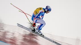 Alexis Pinturault pendant un entraînement à Wengen en janvier 2024