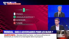 Mondial 2022: la France affrontera le Danemark, la Tunisie ainsi qu'un barragiste parmi le Pérou, l'Australie et les Émirats arabes unis