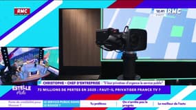 Privatiser France TV : "Je ne vois pas pourquoi mes impôts servent à diffuser une opinion qui est toujours la même", s'agace Christophe