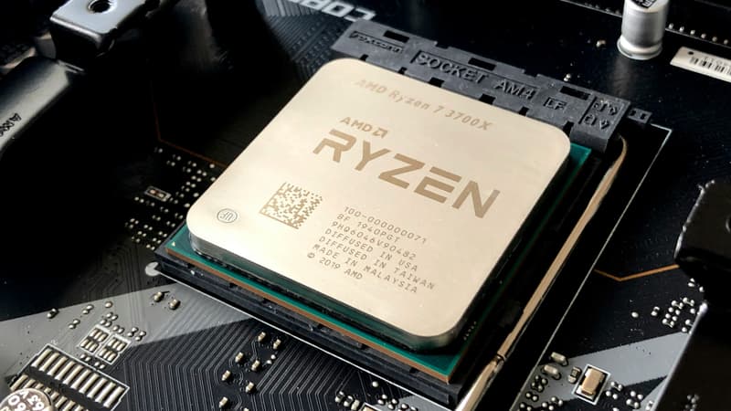Une puce conçue par AMD.