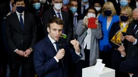 Le Président Emmanuel Macron au Salon de l'Agriculture à Paris, le 26 février 2022