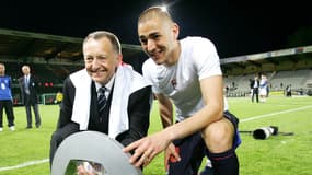 Jean-Michel Aulas et Karim Benzema à l'OL en 2008