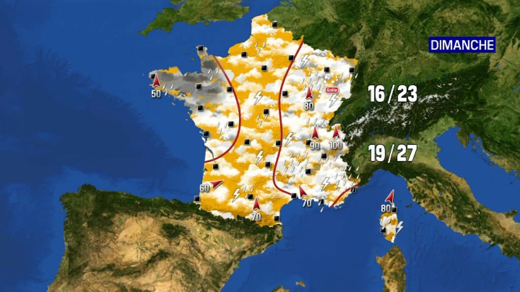 Les prévisions météo du dimanche 20 juin 2021.