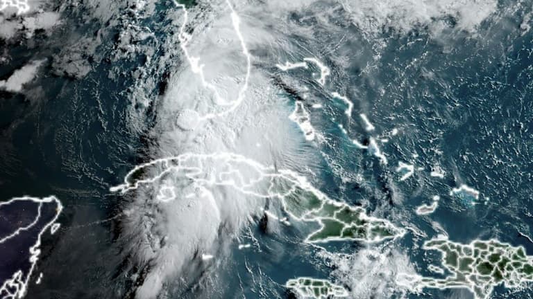 Image satellite de la tempête tropicale Elsa le 6 juillet 2021
