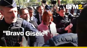 Viols de Mazan: l'arrivée sous les applaudissements de Gisèle Pelicot pour le procès en appel
