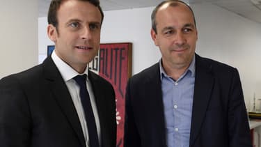 Emmanuel Macron et le leader de la CFDT Laurent Berger.