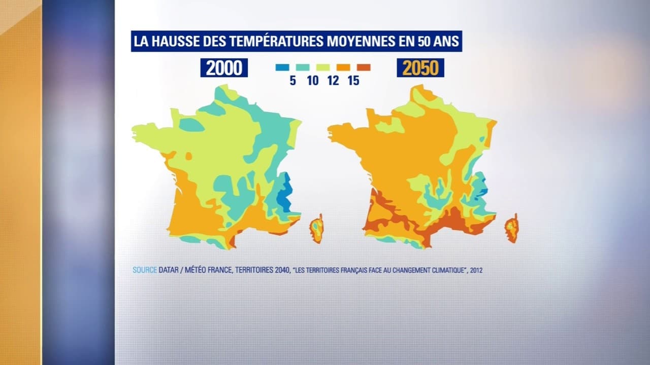 Avec une hausse des températures de 2°C, à quoi ressemblera la France