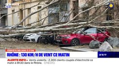 Rhône: des rafales à plus de 135km/h vendredi matin, quelques dégâts à signaler