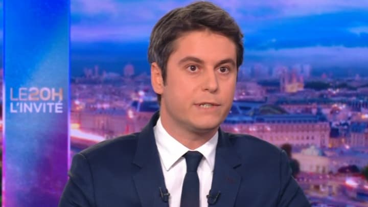 Le Premier ministre Gabriel Attal lors d'une interview sur TF1 le 27 mars 2024