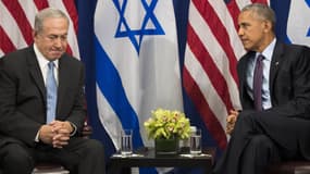 Benjamin Netanyahu et Barack Obama, lors d'une rencontre à New York, en septembre 2016.