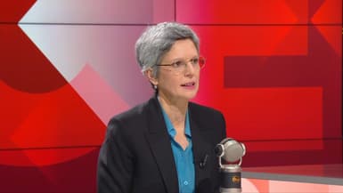 Sandrine Rousseau sur BFMTV-RMC le 22 mars.