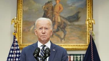 Le président américain Joe Biden à la Maison Blanche, le 11 mars 2022 à Washington