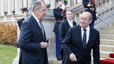 Serguei Lavrov et Jean-Yves Le Drian, le 27 novembre 2018