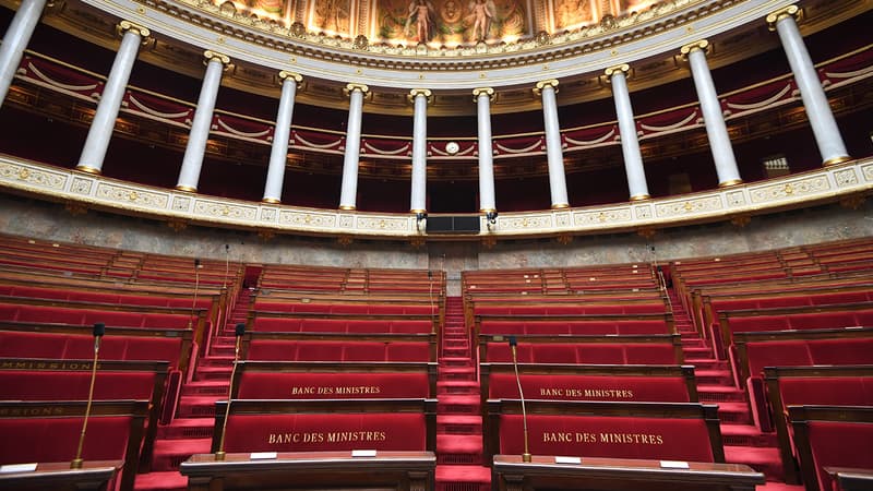 Vue de l'hémicycle de l'Assemblée nationale.