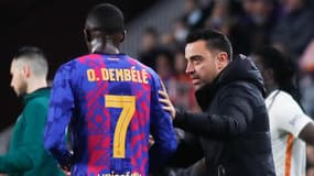 Xavi et Ousmane Dembélé 