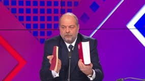 Le ministre de la Justice, Éric Dupond-Moretti, sur le plateau de "BFM Politique" ce dimanche 8 janvier