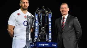 Chris Robshaw et Stuart Lancaster, le capitaine et le sélectionneur de l’Angleterre 