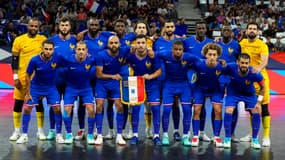 L'équipe de France de futsal lors d'un match amical contre l'Argentine le 31 août 2024.