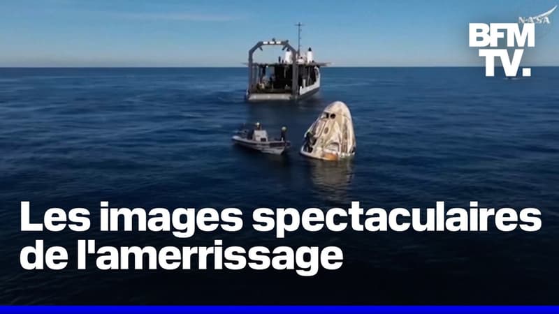 Les deux astronautes coincés dans l'espace depuis neuf mois ont amerri au large de la Floride