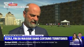 Jean-Michel Blanquer: "Élèves et adultes pourront ne pas porter le masque" à l'école lors de l'allègement du protocole dans certains départements