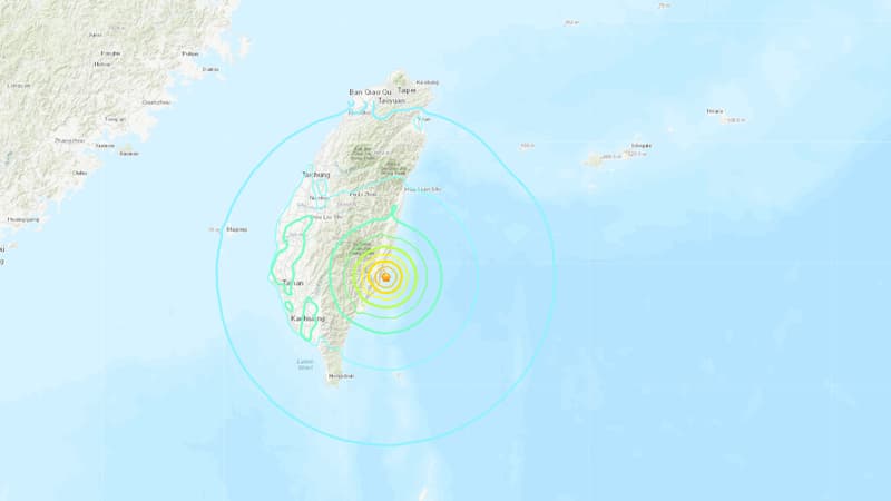 Un séisme de magnitude 6,6 à l'est de Taïwan